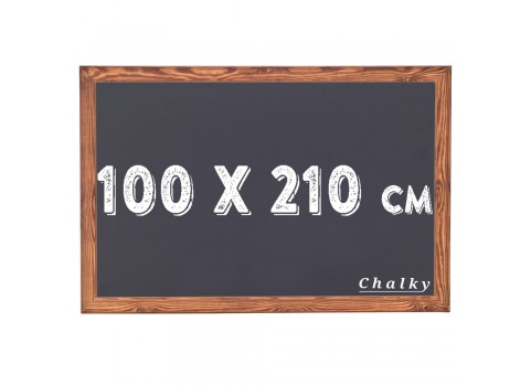 Chalky Kara Tahta Ahşap Çerçeveli 100x210 cm